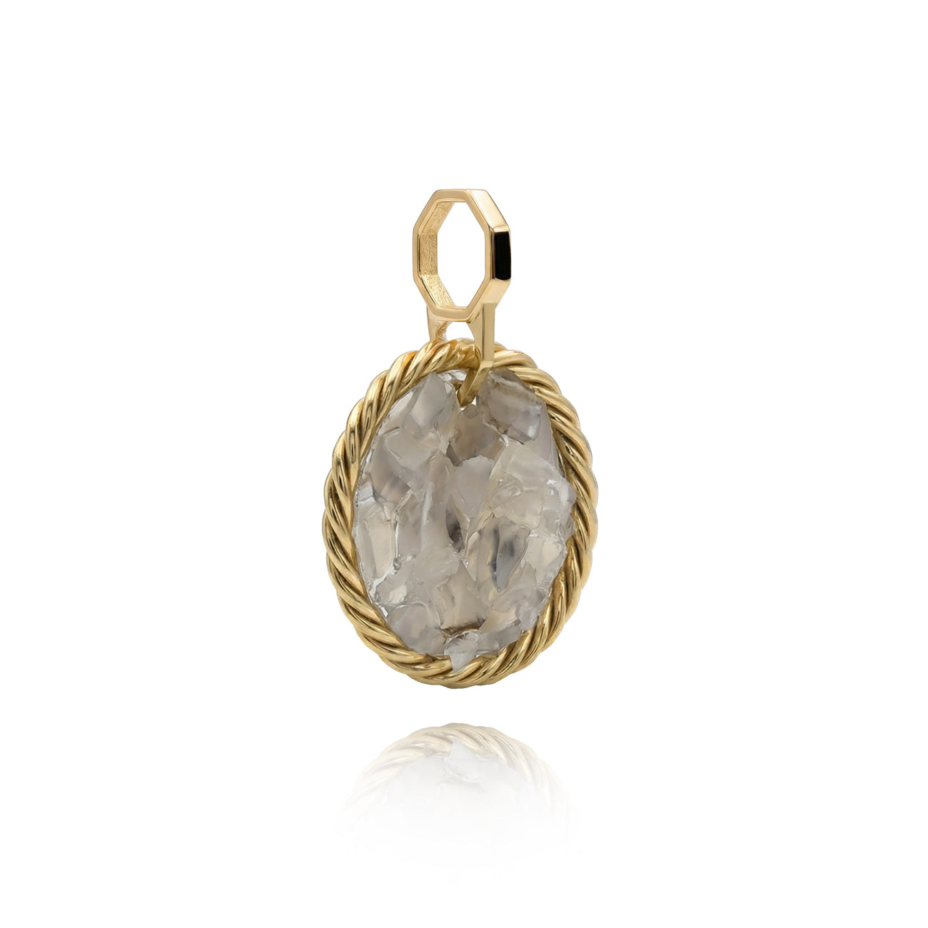 Miedziany Amulet Tensorowy z Onyksem – Pozłacany