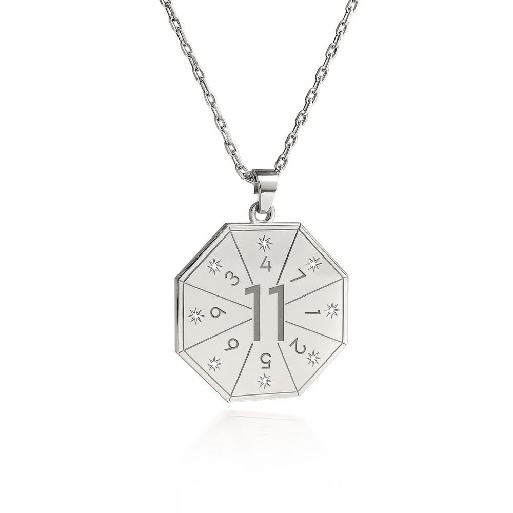Collar con colgante de Visionario (11) en color plateado – Sello de la Visión