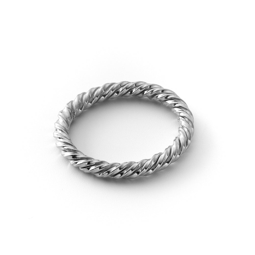 Anillo tensor de plata platinada - plata 925