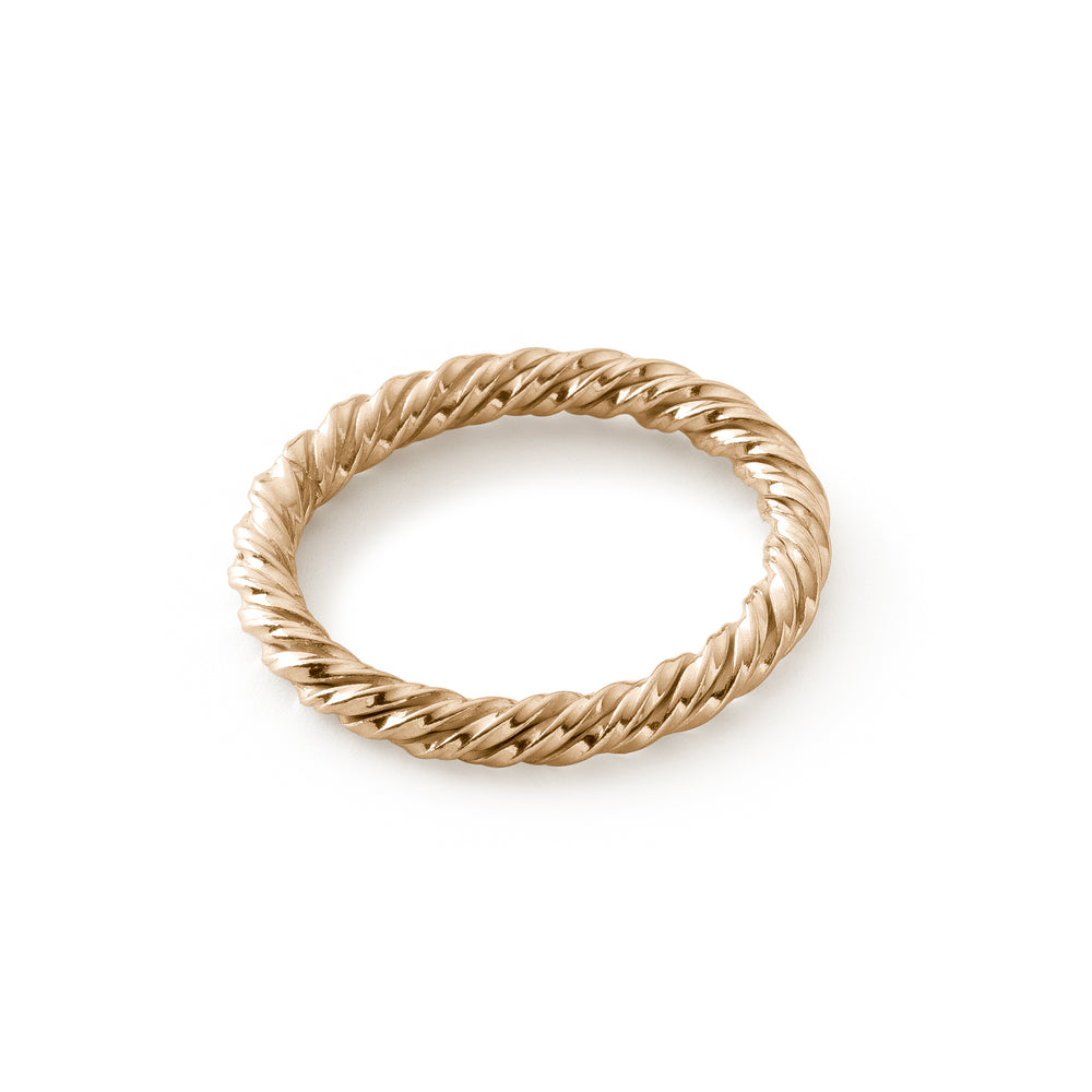 Anillo tensor de plata bañado en oro - plata 925