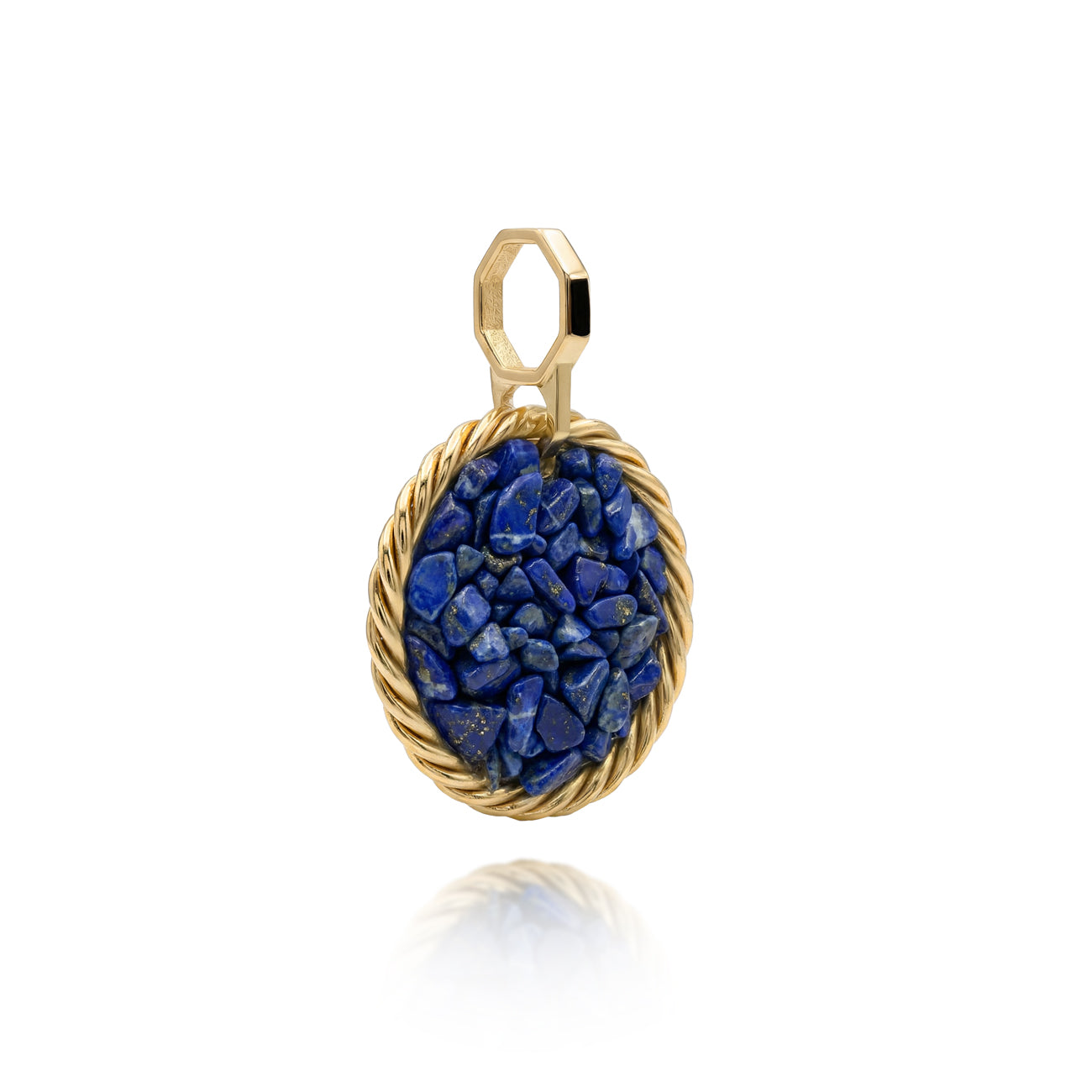 Amuleto Tensor de Cobre con Lapislázuli – Chapado en Oro