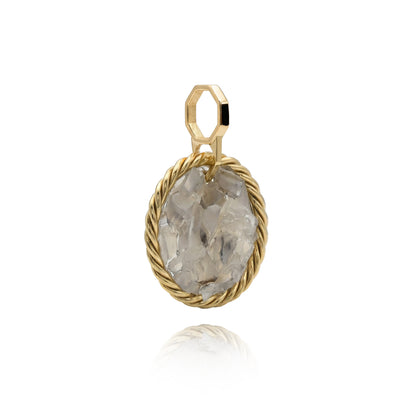 Miedziany Amulet Tensorowy z Onyksem – Pozłacany