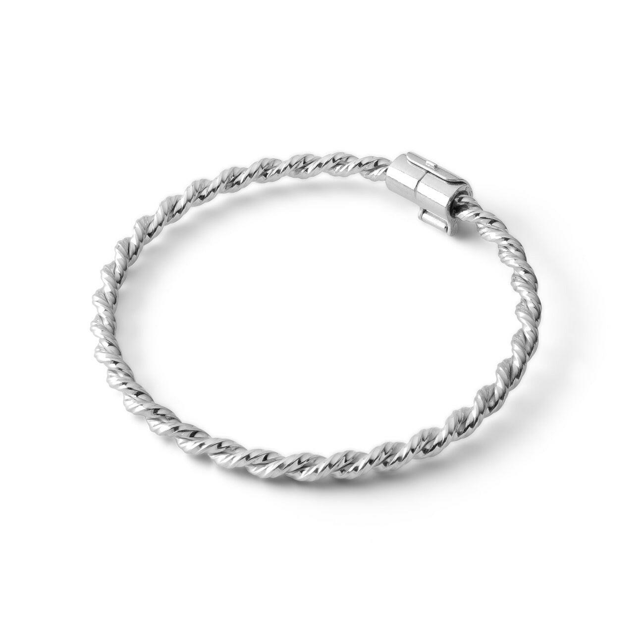 Srebrna bransoletka tensorowa ze srebra próby 925 – Kubit Królewski 144 MHz, amulet ochronny