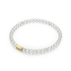 Pulsera con Cristal de Roca y espacio para un charm – Plata 925