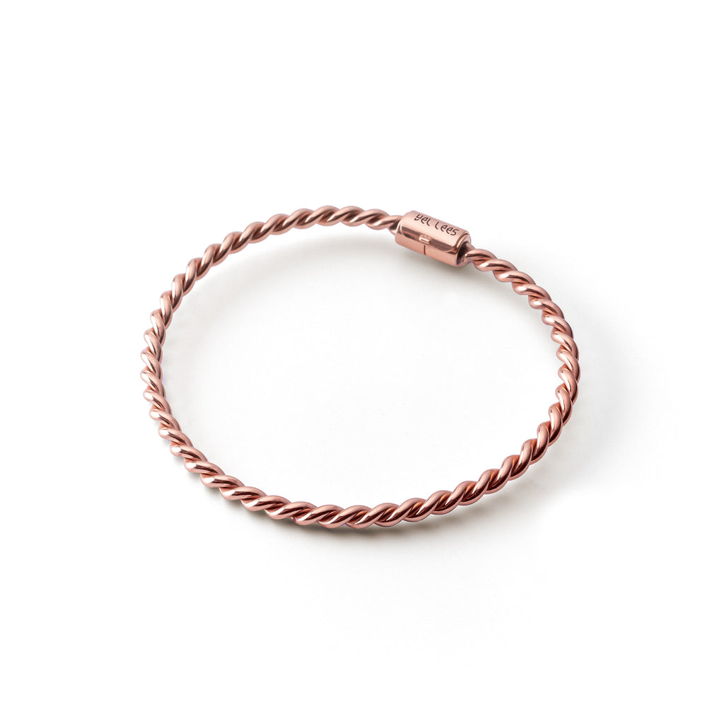 Pulsera tensora de cobre y oro rosa - Royal Qubit (144 MHz)