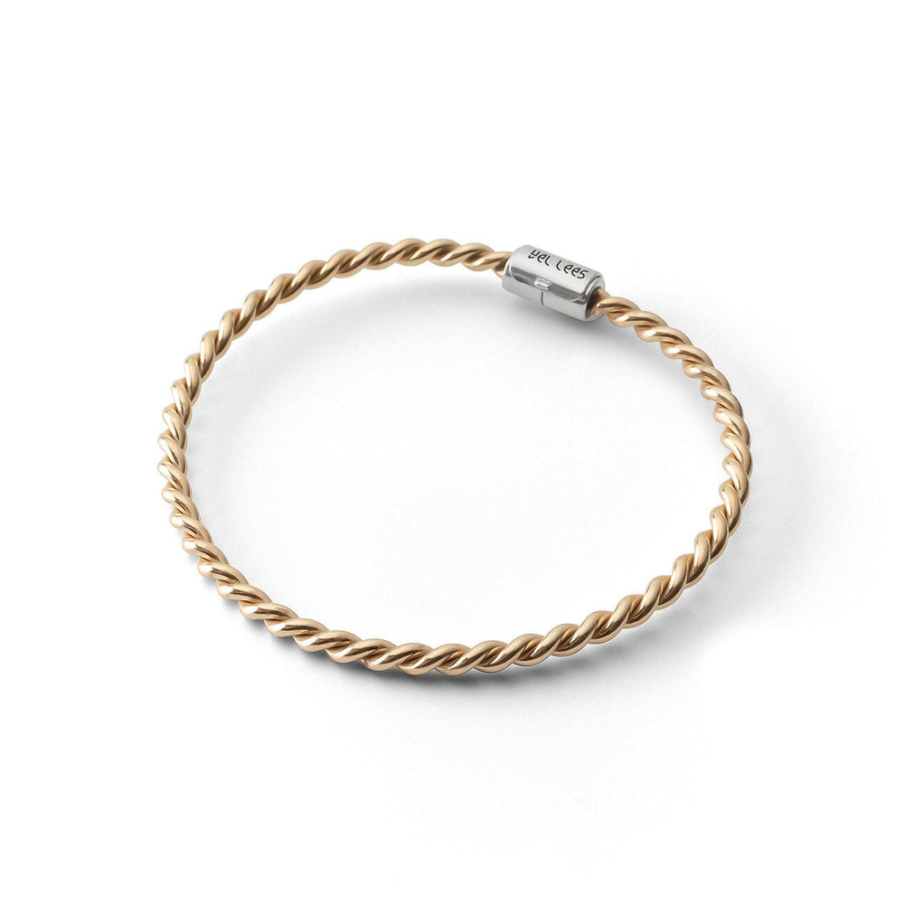 Pulsera tensor de cobre en color dorado con cierre plateado - <tc>codo</tc> Real (144 MHz)