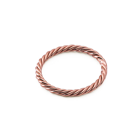 Anillo tensor de cobre en color oro rosa - Amuleto protector
