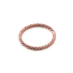 Anillo tensor de cobre en color oro rosa - Amuleto protector