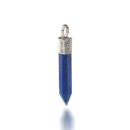Naszyjnik z Lapis Lazuli – Srebro 925 pokryte platyną