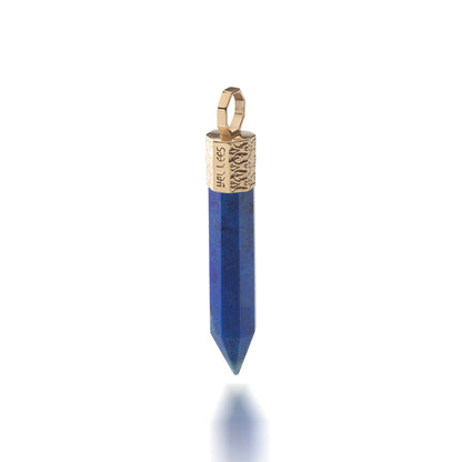 Zawieszka z Lapis Lazuli – Mosiądz pozłacany