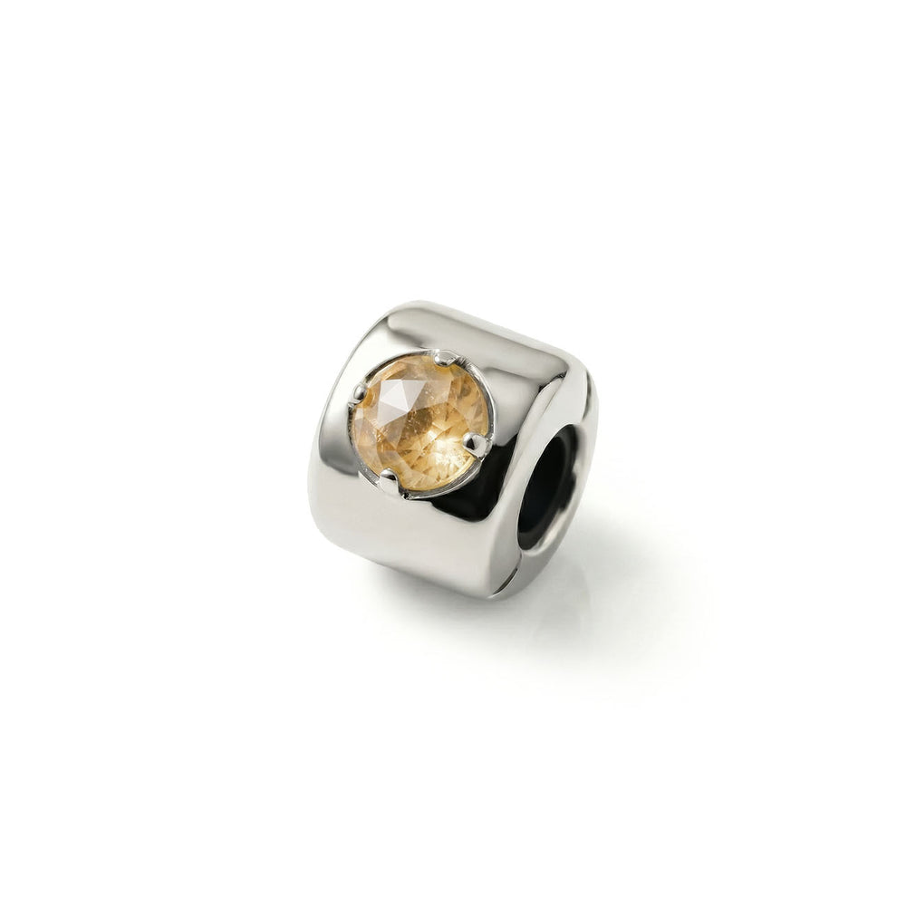 Charm Citrino Plata - Atrae riqueza, éxito y optimismo - Latón